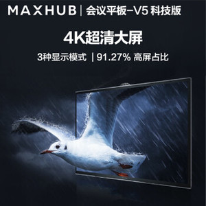 MAXHUB V5科技版电容屏65英寸会议平板电视一体机(TA65CA+SA08安卓9.0)视频会议系统设备电子白板智慧屏